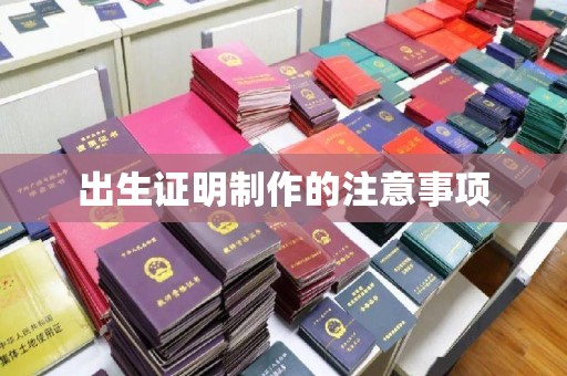 猇亭出生证明制作的注意事项