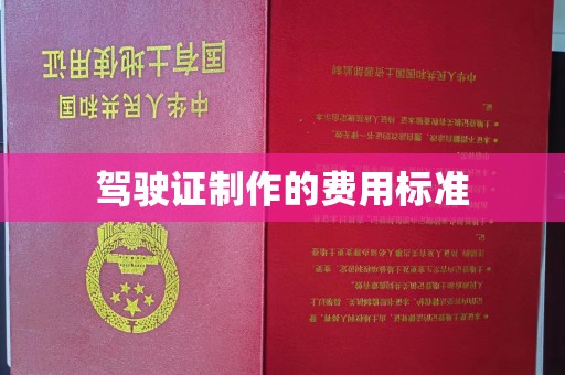 猇亭驾驶证制作的费用标准
