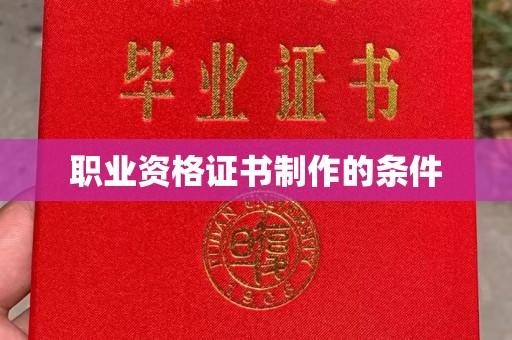 猇亭职业资格证书制作的条件