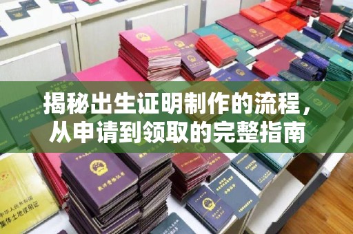 猇亭揭秘出生证明制作的流程，从申请到领取的完整指南